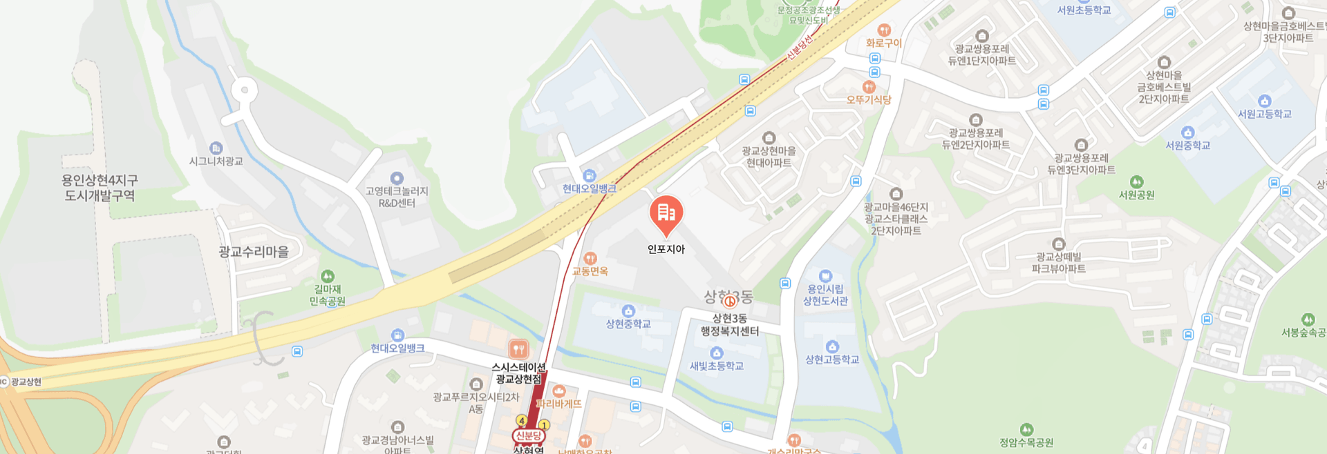 인포지아 기술연구소 위치 지도